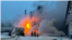 A fire broke out at a natural-gas terminal in the Russian Baltic Sea port of Ust-Luga on January 21.