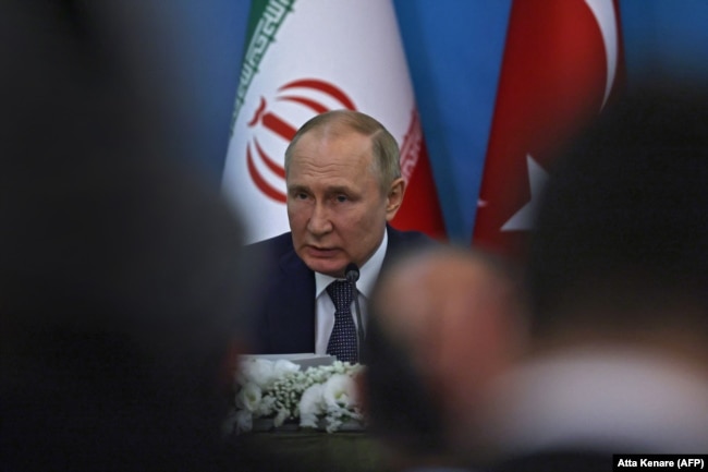 Vladimir Putin në samitin e Teheranit, korrik 2022