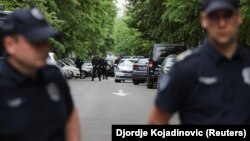 Policija na mestu pucnjave, 3. maja, u Beogradu