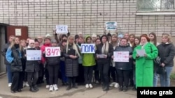The video message from the wives of mobilized soldiers is just one of a growing number of protests across Russia.