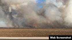 Масштабы пожары около села Успенка