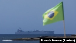 نمایی از کشتی نظامی «مکران» ایران در ساحل ریودوژانیرو برزیل