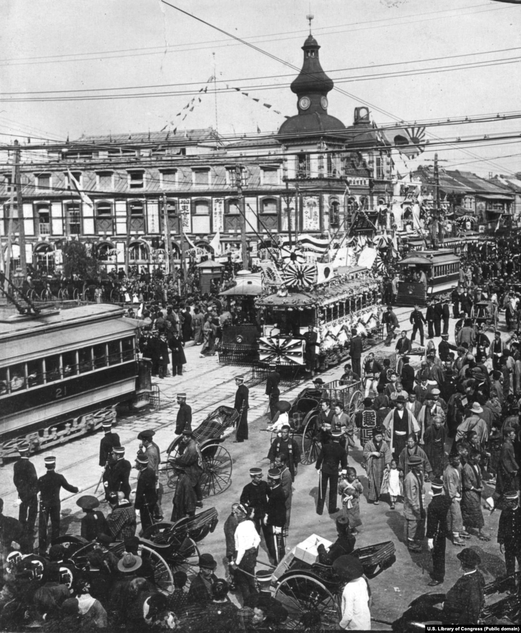 Një rrugë në Toki në tetor të vitit 1905, pas fitores në luftë.
