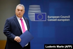 Orbán Viktor Brüsszelben az EU-csúcson 2023. október 23-án