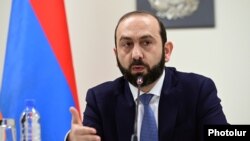Armenia - Foreign Minister Ararat Mirzoyan gives a press conference in Yerevan, January 23, 2024.