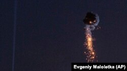 Ілюстраційне фото. Збиття ударного дрона над Києвом, травень 2023 року