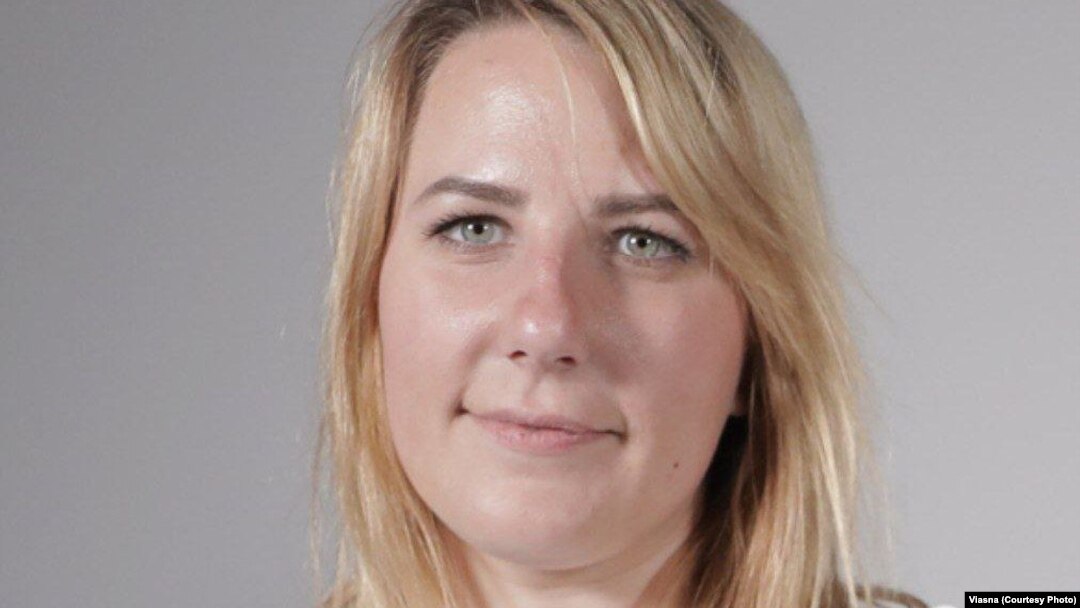Belarusian activist Alyaksandra Kasko (file photo)
