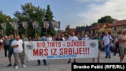 Protest u protiv iskopavanja litijuma koji je održan u Boru, gradu na istoku Srbije, 5. avgusta 2024.