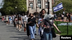 Protest pro-palestinian la Universitatea Columbia. 29 aprilie 2024.