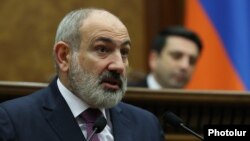 Armenia - Prime Minister Nikol Pashinian speaks in the Armenian parliament, Yerevan, February 28, 2024.