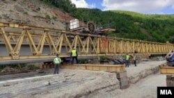Градежни активности на автопатот Кичево-Охрид 