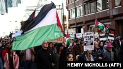 Акция в поддержку палестинцев в Лондоне