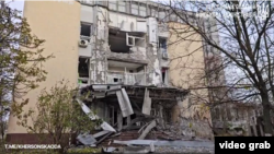 Biblioteca din Herson, după atacurile rusești