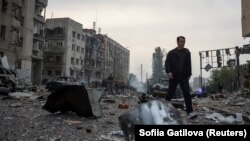 Xarkovda Rusiyanın raket zərbəsi endirdiyi yer.