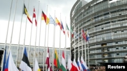 Флаги государств – членов Европейского союза в Брюсселе