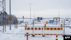 Zatvoren granični prelaz Vaalimaa između Finske i Rusije, 7 decembra 2023.