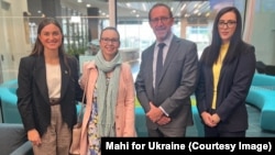 Катерина Турська (крайня праворуч) на зустрічі з міністром з питань імміграції Ендрю Літтлом. Фото: Mahi for Ukraine