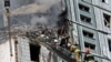 В Умані 28 квітня через удар російської ракети був частково зруйнований один під’їзд 9-поверхового житлового будинку