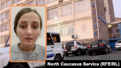 Фатима Зурабова и полиция в Ереване, коллаж