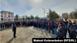 Митинг предпринимателей против ККМ в Таласе. 9 марта 2023 г.