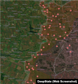 Карта украинского проекта DeepState