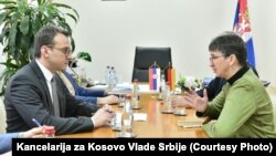 Petković na sastanku sa ambasadorkom Nemačke u Srbiji Anke Konrad, 19. januar 2024.