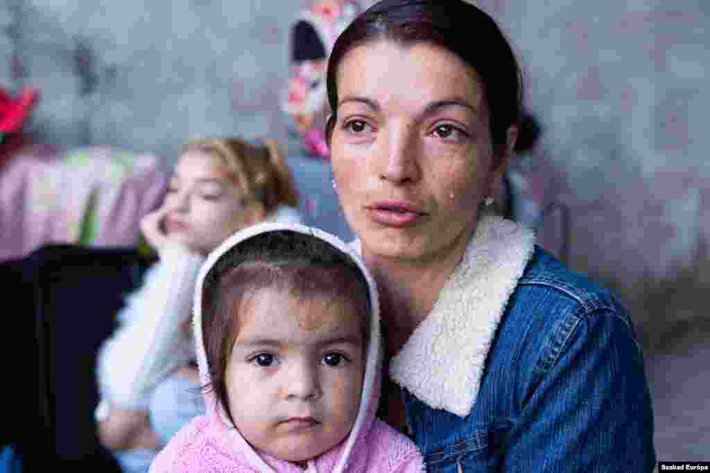 Olga Berki, pictured with her granddaughter, fled from Badalo, Transcarpathia, leaving behind her husband and other family members, including an uncle who died fighting Russian forces.