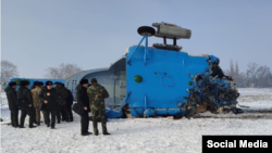 Кырсыкка учураган Ми-8МТВ тик учагы. 