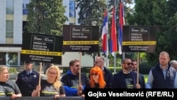 Novinari traže povlačenje Nacrta zakona o kriminalizaciji klevete u RS, Banjaluka, 5. maj 2023. godine.