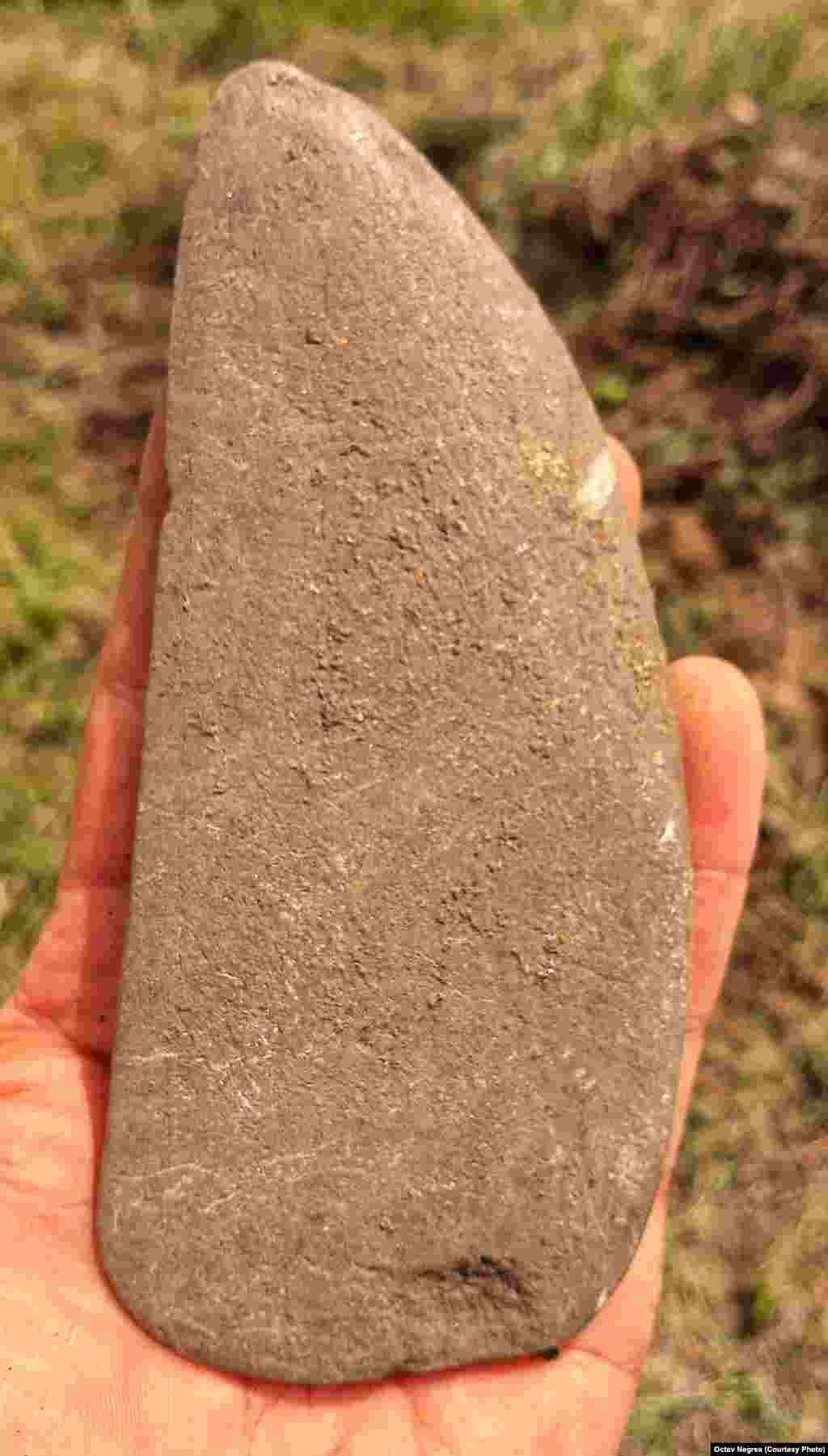 A polished stone knife from the Bronze Age