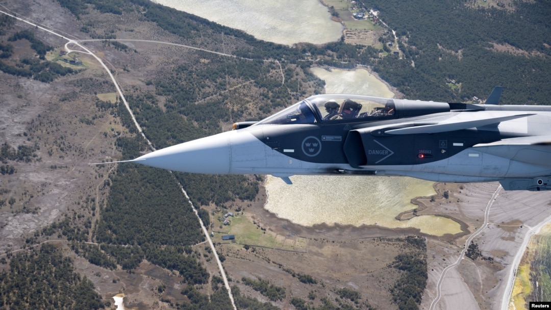 A Swedish Gripen jet (file photo)