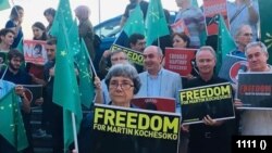 Черкесская федерация в Стамбуле проводит митинг в поддержку Мартина Кочесоко после его ареста, 2019 год