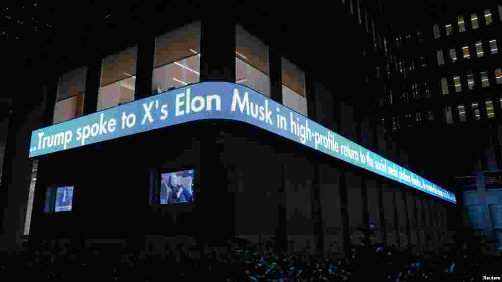 A Fox News reklámjában Elon Musk Donald Trump volt amerikai elnökkel készített interjúja 2024. augusztus 12-én New Yorkban.&nbsp;Donald Trump republikánus elnökjelölt augusztus 12-én egy kétórás baráti interjúra ült le Elon Musk milliárdos vállalkozóval Musk X nevű közösségimédia-platformján