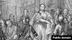 Императрица Анна Иоанновна разрывает кондиции "верховников". Гравюра XVIII века
