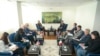 Косовскиот премиер Аљбин Курти на средба со амбасадорите на „Групата Квинт“ во Косово и со шефот на Канцеларијата на ЕУ во Косово, 26 јануари 2024 година.