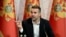 Prime minister of Montenegro Milojko Spajic at the press conference in Podgorica