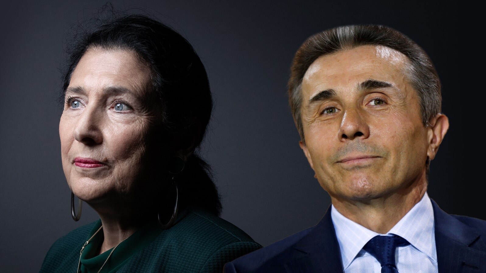 Саломе Зурабишвили и Бидзина Иванишвили (коллаж)
