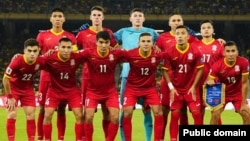 Футбол боюнча Кыргызстандын улуттук курама командасы. 16-ноябрь, 2023-жыл. 
