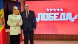 Vasile Bolea, candidatul desemnat pentru prezidențialele din toamnă de blocul neînregistrat de CEC - „Victorie-Pobeda”, împreună cu Marina Tauber, șefă a staff-ului de campanie a formațiunii.