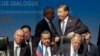 Chinese President Xi Jinping (above right) walks past Russian Foreign Minister Sergei Lavrov and Chinese Foreign Minister Wang Yi during a BRICS summit in Johannesburg in August 2023.