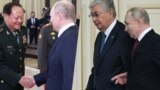 Владимир Путин и и заместитель председателя Центрального военного совета (ЦВС) КНР Чжан Юся (слева), Владимир Путин и Касым-Жомарт Токаев (справа), коллаж