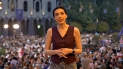 Georgia - Sophie Datishvili of RFE/RL's Georgian Service in Tbilisi - screen grab