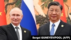 Владимир Путин и Си Цзиньпин в Пекине на форуме "Один пояс – один путь". Китай, 18 октября 2023 года