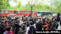 Протест на Форумот на средните стручни училишта, ден по масовното пукање во основното училиште, 4 мај 2023 година.