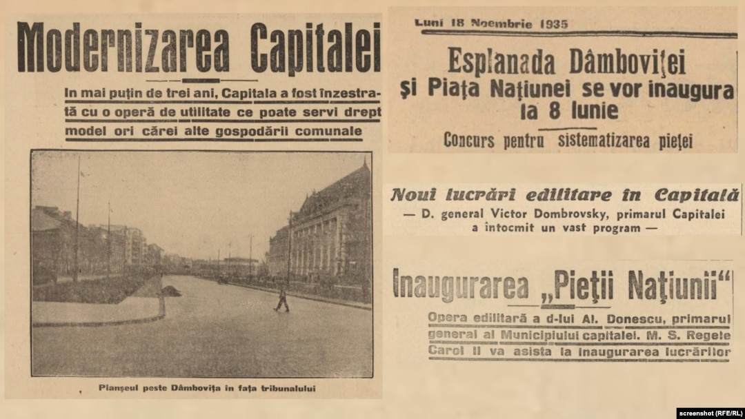 Presa de la jumătatea anilor '30 arăta cum a fost construit planșeul de la Unirii și cum a fost reamenajată cea mai mare piață din București.
