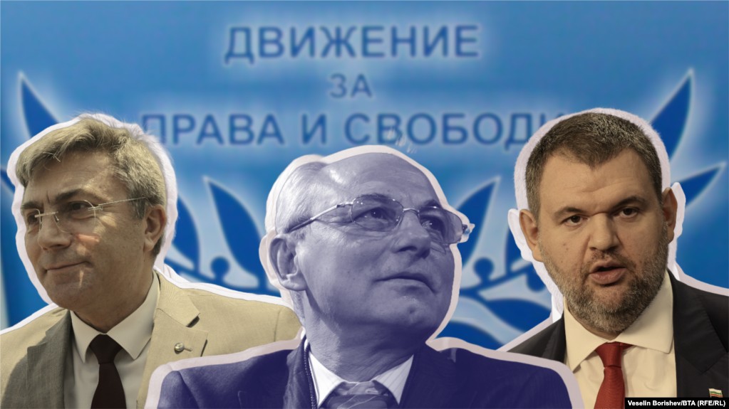 Колаж на Мустафа Карадайъ, Ахмед Доган и Делян Пеевски