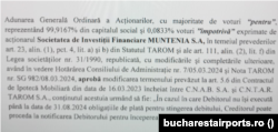 Hotărarea AGOA a Companiei Naționale Aeroporturi București din 15 martie 2024.