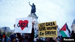 Demonstrație pro-palestiniană la Paris, 12 octombrie 2023. (Reuters)