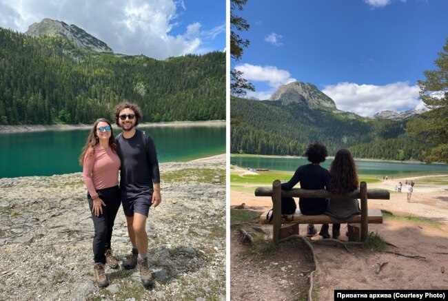 Çifti nga Brazili në parkun Durmitor në Mali të Zi.