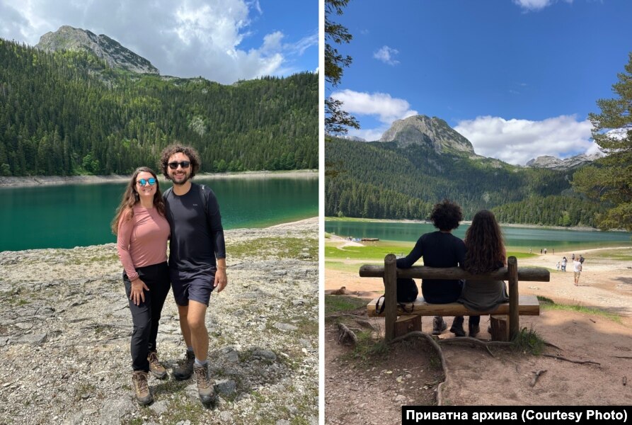 Çifti nga Brazili në parkun Durmitor në Mali të Zi.